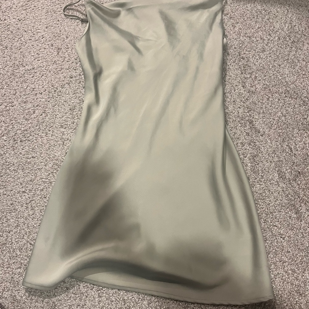 Urban Outfitters Light Sage Slip Dress with Thin Straps